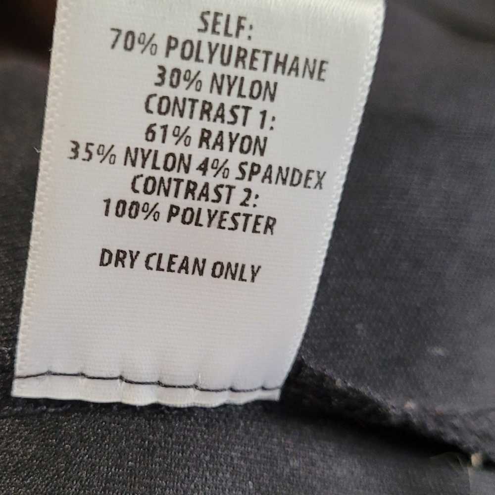 Bailey 44 Black Vegan Leather Whipstitch Halter Mini Dress S Rocker Punk Comfort - Picture 6 of 6